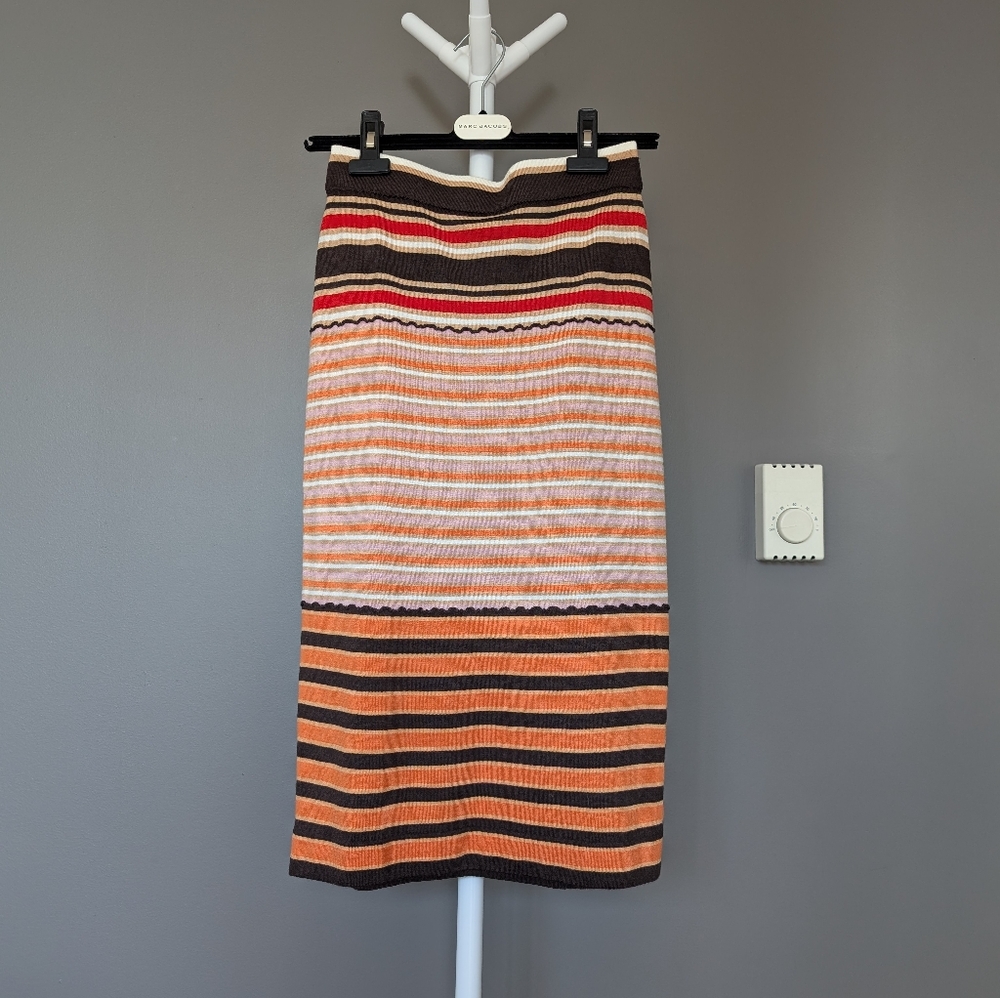 Marni x Uniqlo Merino Blend Striped Knitted Skirt